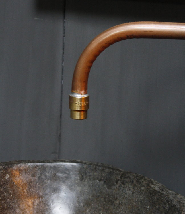 Rene Houtman Aleida Houten Toiletset compleet met waskom, kraan & 2 beugels