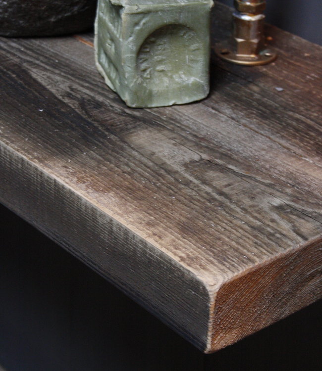 Rene Houtman Aleida Houten Toiletset compleet met waskom, kraan & 2 beugels