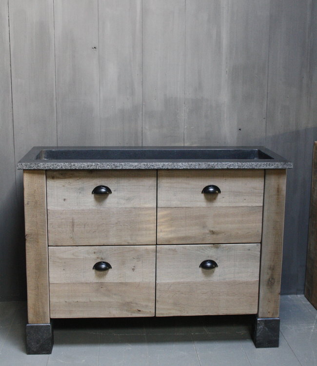 Rene Houtman Rosi Eikenhouten Badmeubel 4-lades 120 cm soft-close