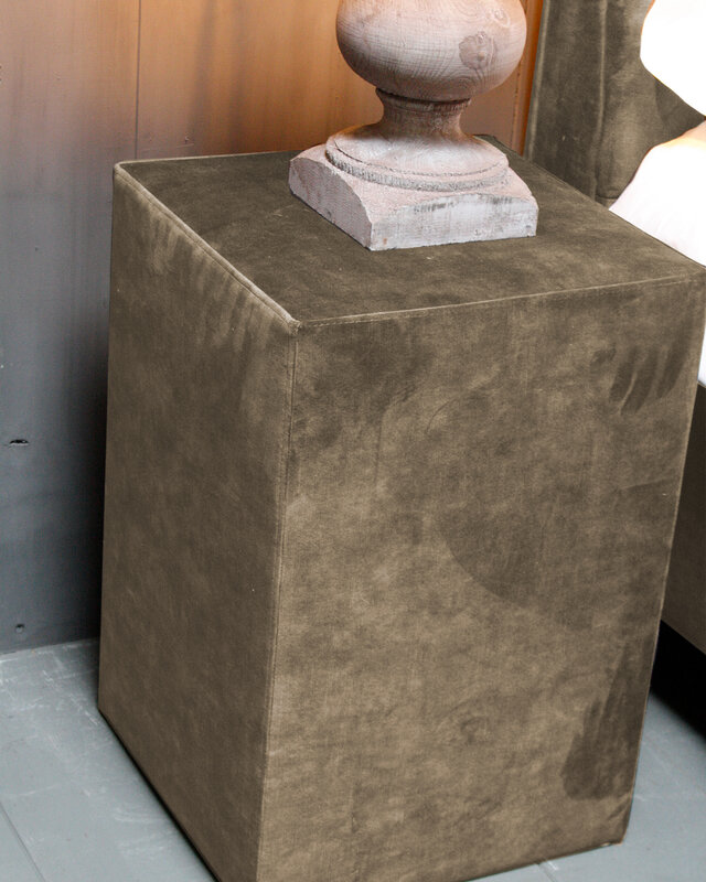 Rene Houtman Hocker Kubus Stof 42x42x60 - Adore Beige