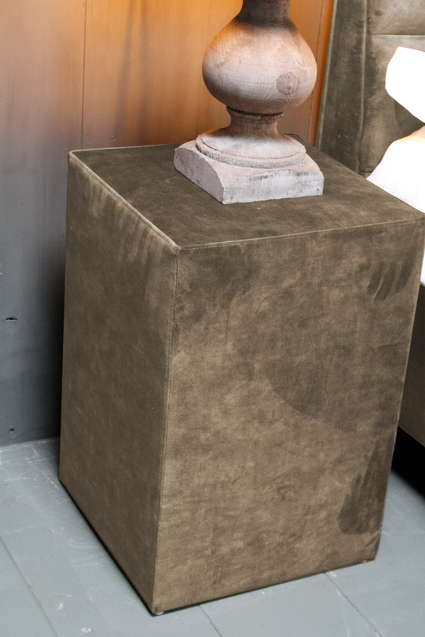 Rene Houtman Hocker Kubus Stof 42x42x60 - Adore Beige