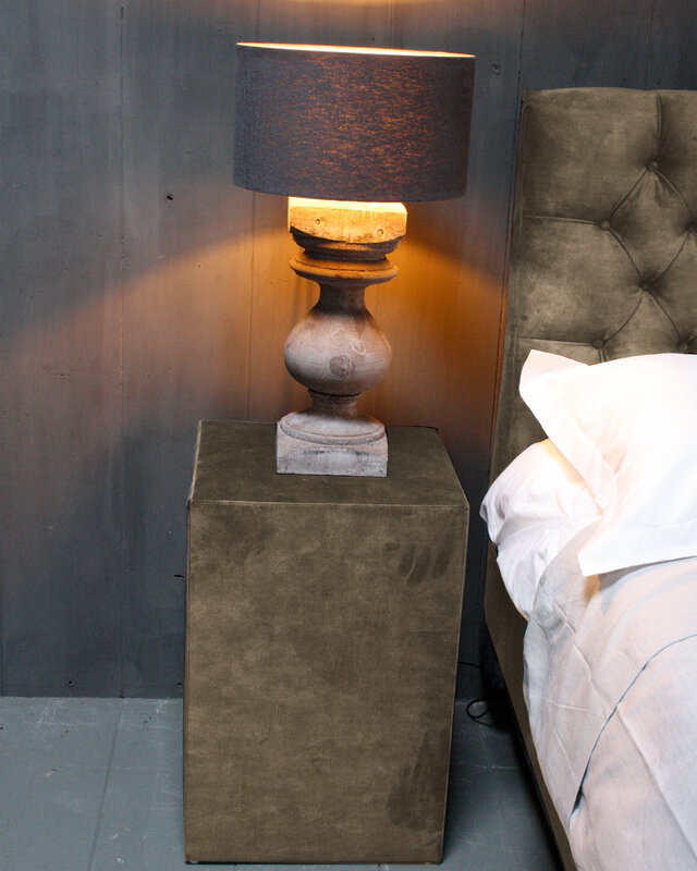 Rene Houtman Hocker Kubus Stof 42x42x60 - Adore Beige