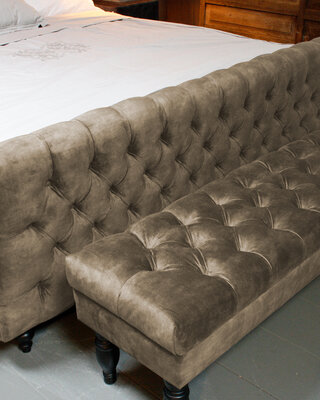 Rene Houtman Bedbankje Gecapitonneerd Adore Beige 160 cm