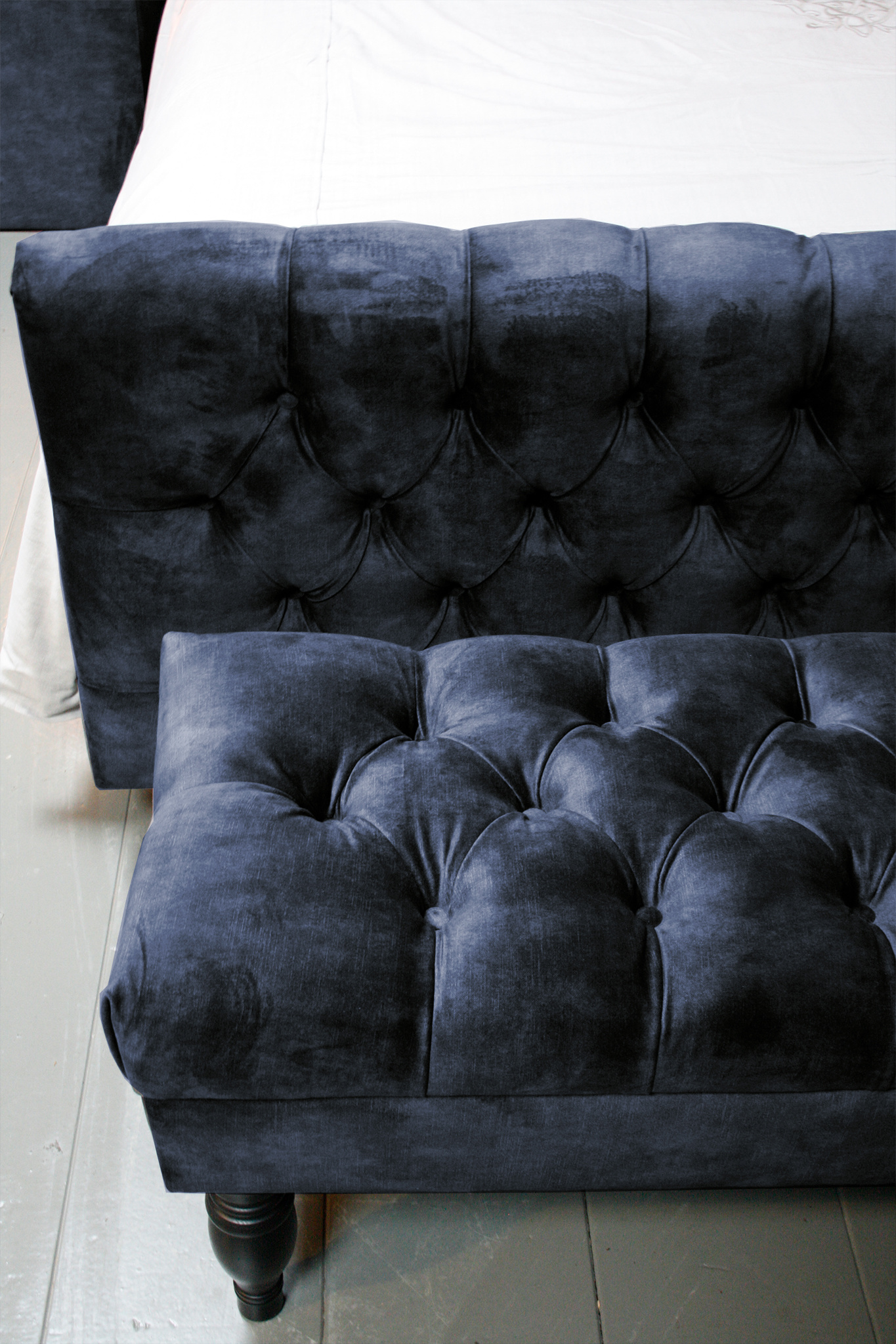 Rene Houtman Darlton Adore Ledikant Gecapitonneerd Indigo