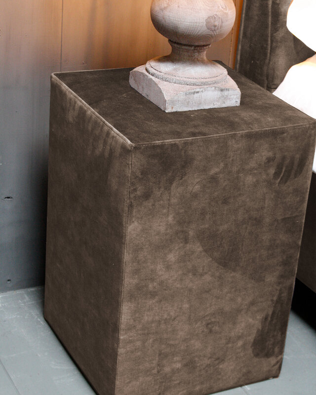 Rene Houtman Hocker Kubus Stof 42x42x60 - Adore Liver