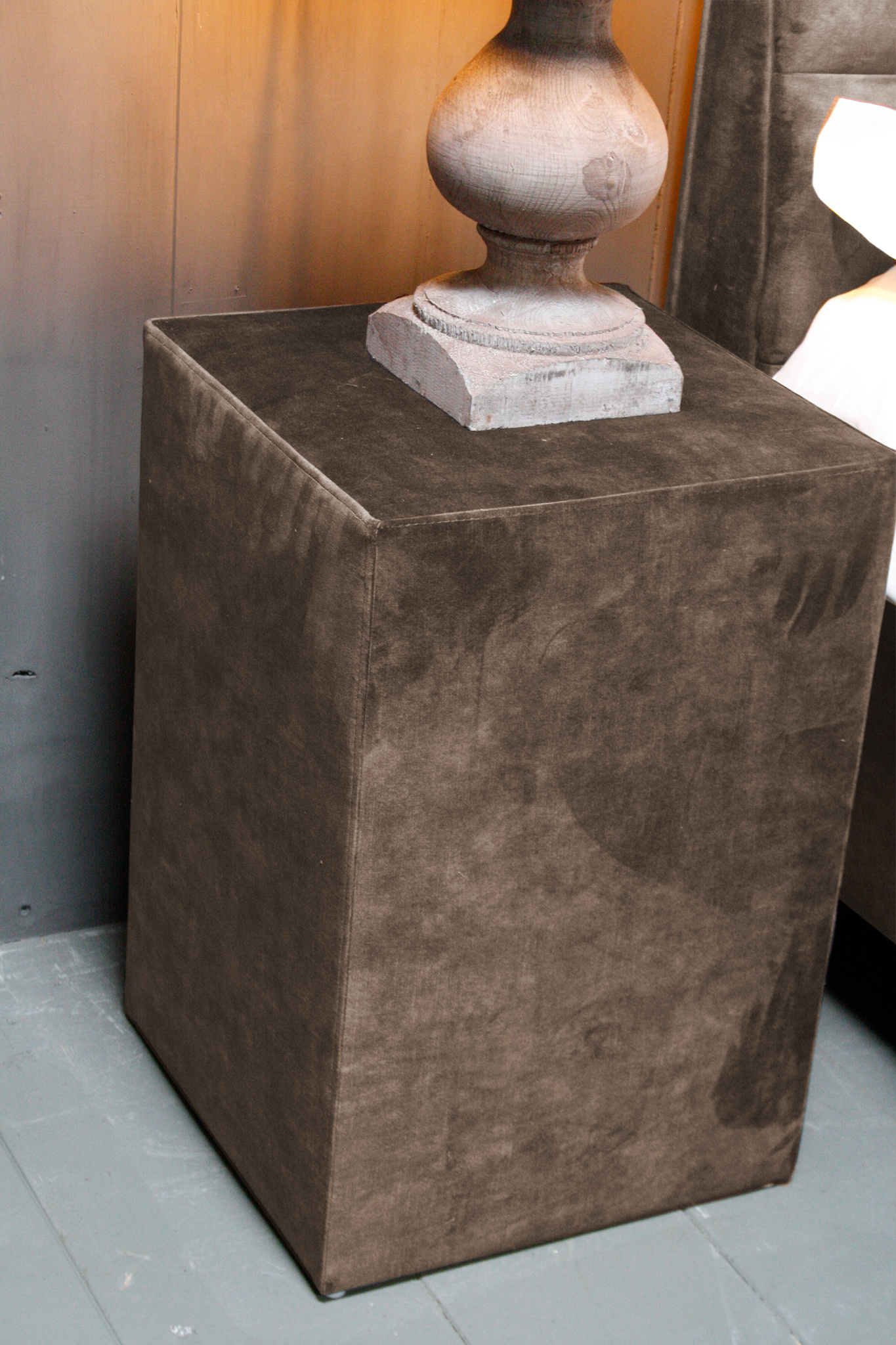 Rene Houtman Hocker Kubus Stof 42x42x60 - Adore Liver