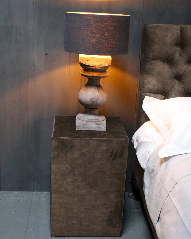 Rene Houtman Hocker Kubus Stof 42x42x60 - Adore Liver