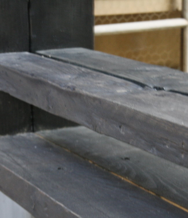 Rene Houtman Ot Oud Houten Wagondelen Spiegel Zwart L165 x H87xD14 cm