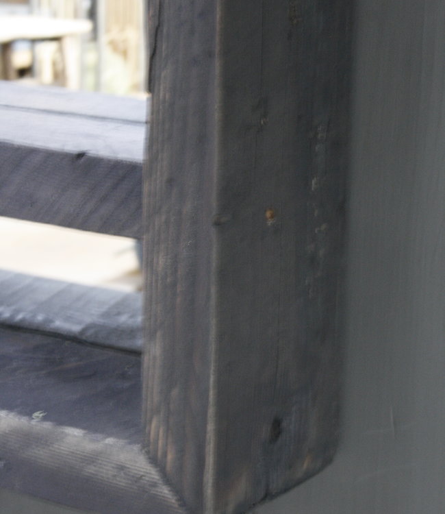 Rene Houtman Ot Oud Houten Wagondelen Spiegel Zwart L165 x H87xD14 cm