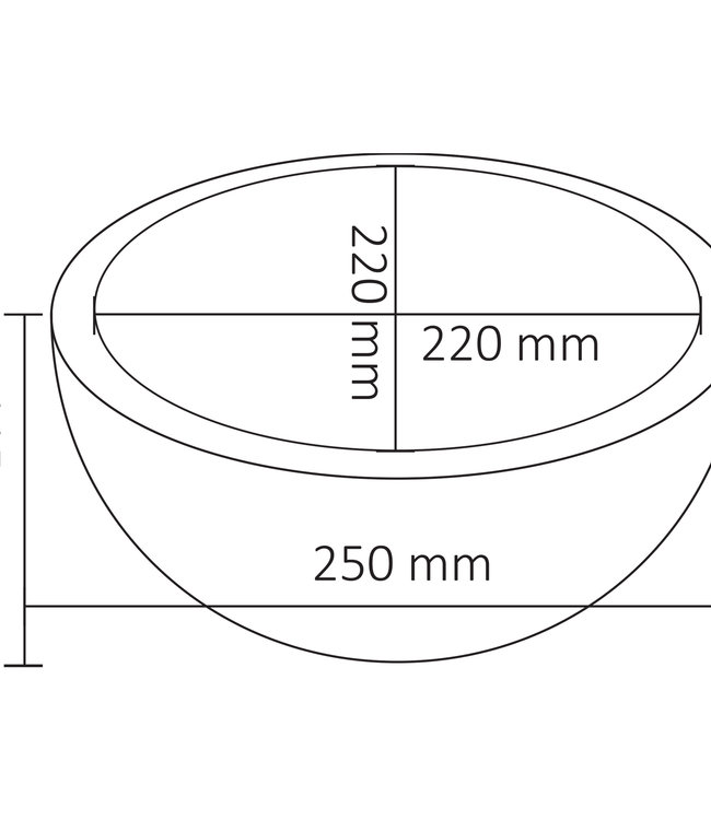 Differnz Differnz Ruz waskom 25 x 25 x 11.5 cm marmer