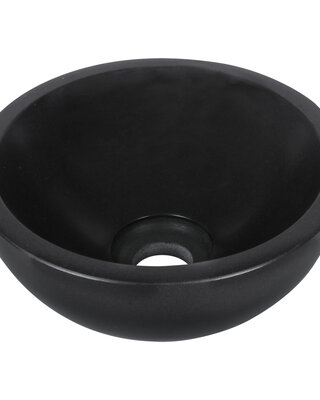 Differnz Ruz Waskom 25cm Rond Basalt Steen Zwart