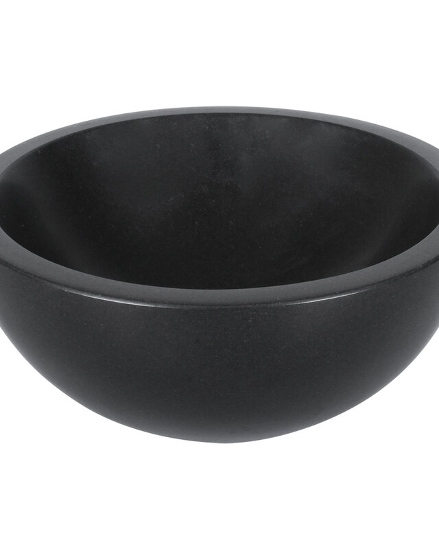 Differnz Ruz Waskom 25cm Rond Basalt Steen Zwart
