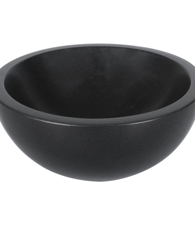 Differnz Ruz Waskom 25cm Rond Basalt Steen Zwart