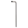 Vloerbuis diameter 32 mm 75 x 22 cm mat chroom