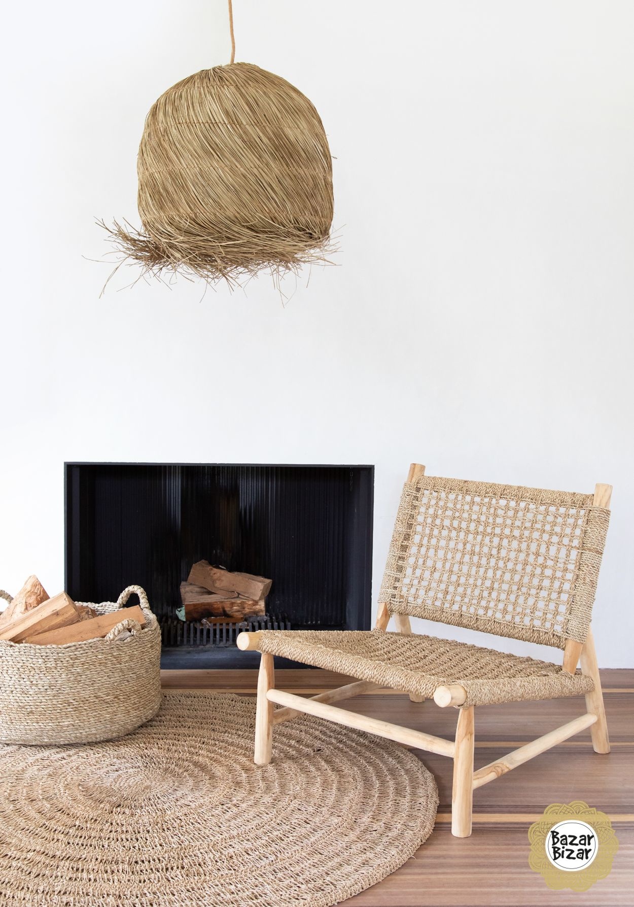 Bazar Bizar Les Quatre Mains Wasmanden - Natural - Set van 3