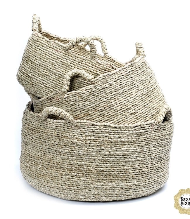 Bazar Bizar Les Quatre Mains Wasmanden - Natural - Set van 3