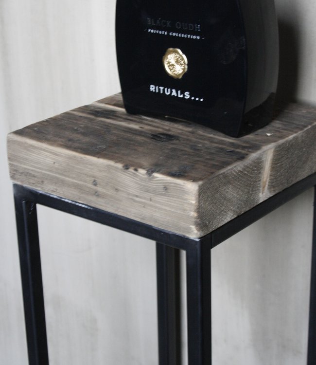 Rene Houtman Sunny Hoge Bijzettafel Wagondeel Zwart Onderstel