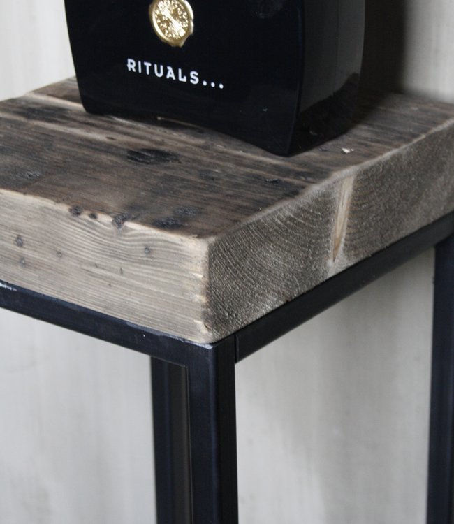 Rene Houtman Sunny Hoge Bijzettafel Wagondeel Zwart Onderstel