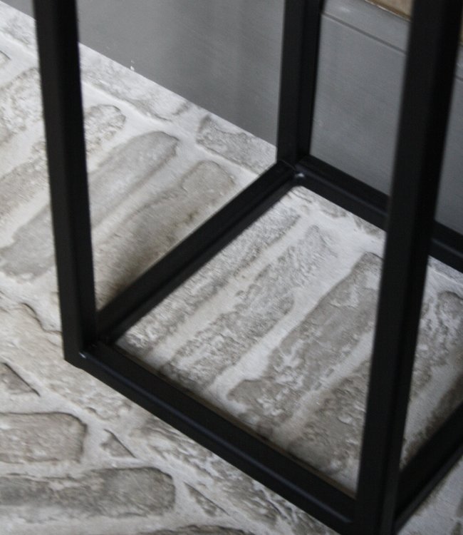 Rene Houtman Sunny Hoge Bijzettafel Wagondeel Zwart Onderstel