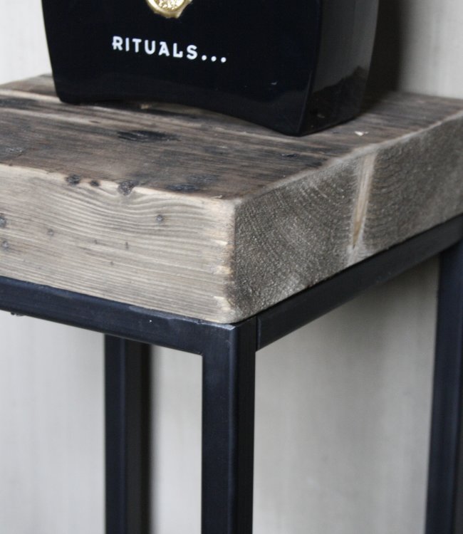 Rene Houtman Sunny Hoge Bijzettafel Wagondeel Zwart Onderstel