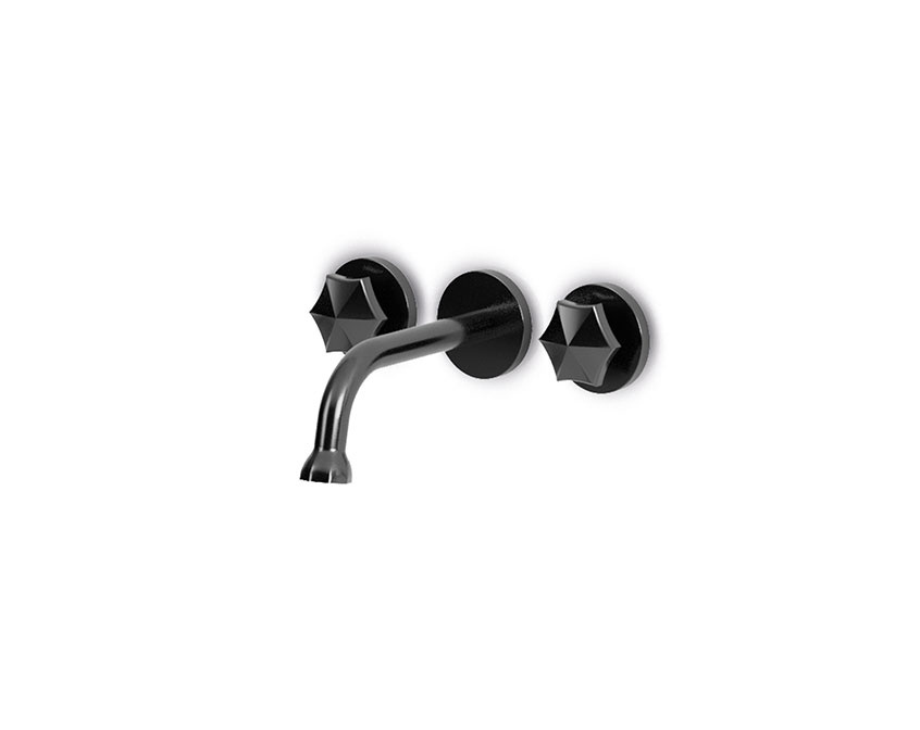 JEE-O Bloom Wand Wastafelkraan met Inbouwdeel | Gun Metal