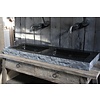 Palermo Doppio Wastafel 140.5x51.5x9 cm Graniet Gekapt Antraciet