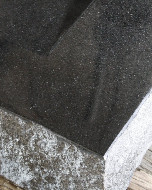 Forzalaqua Palermo Doppio Wastafel 140.5x51.5x9 cm Graniet Gekapt Antraciet