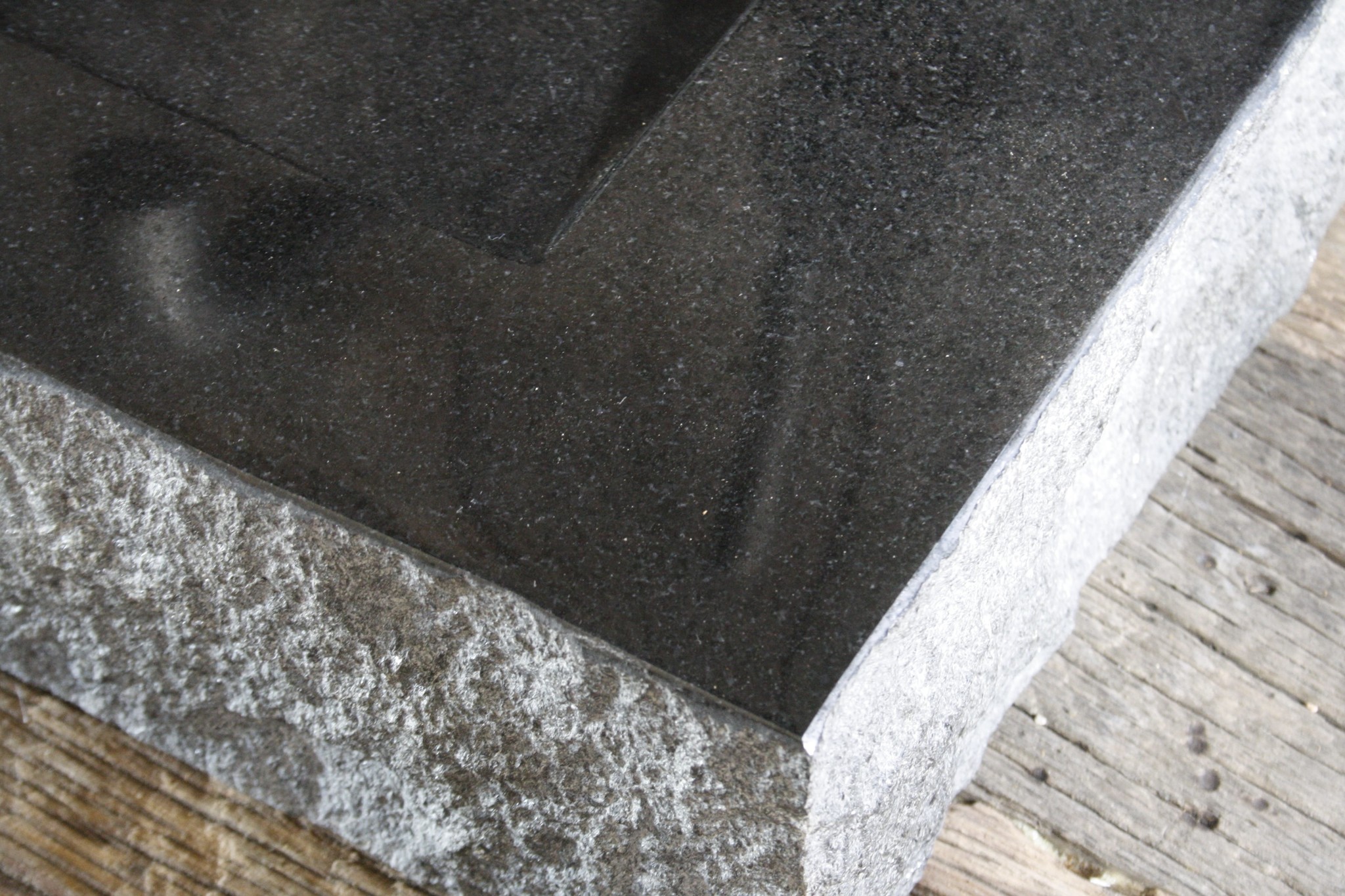 Forzalaqua Palermo Doppio Wastafel 140.5x51.5x9 cm Graniet Gekapt Antraciet