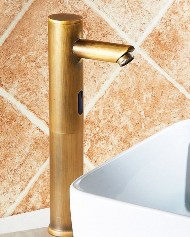 Rene Houtman Antiek Bronzen Sensorkraan Hoog Model - Handenvrije Kraan