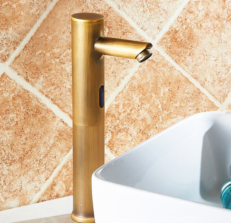 Rene Houtman Antiek Bronzen Sensorkraan Hoog Model - Handenvrije Kraan