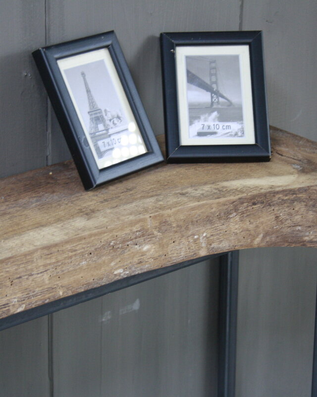 Rene Houtman Sidetable Ijzeren Onderstel Oud Eikenhout