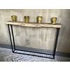Sidetable Ijzeren Onderstel Oud Eikenhout