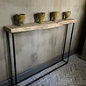 Rene Houtman Sidetable Ijzeren Onderstel Oud Eikenhout Rene Houtman Sidetable Ijzeren Onderstel Oud Eikenhout