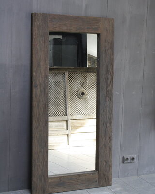 Rene Houtman Oud Houten Spiegel Roug 160x80 cm Grey