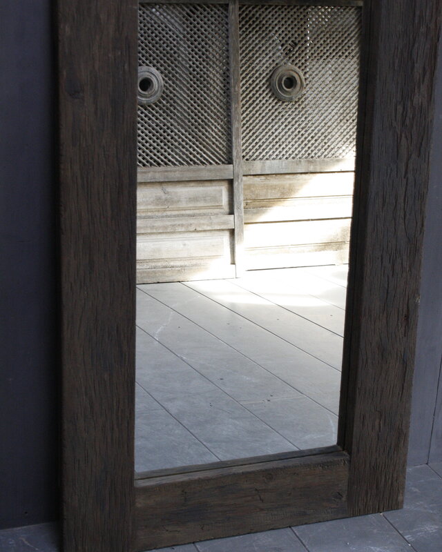 Rene Houtman Oud Houten Spiegel Roug 160x80 cm Grey