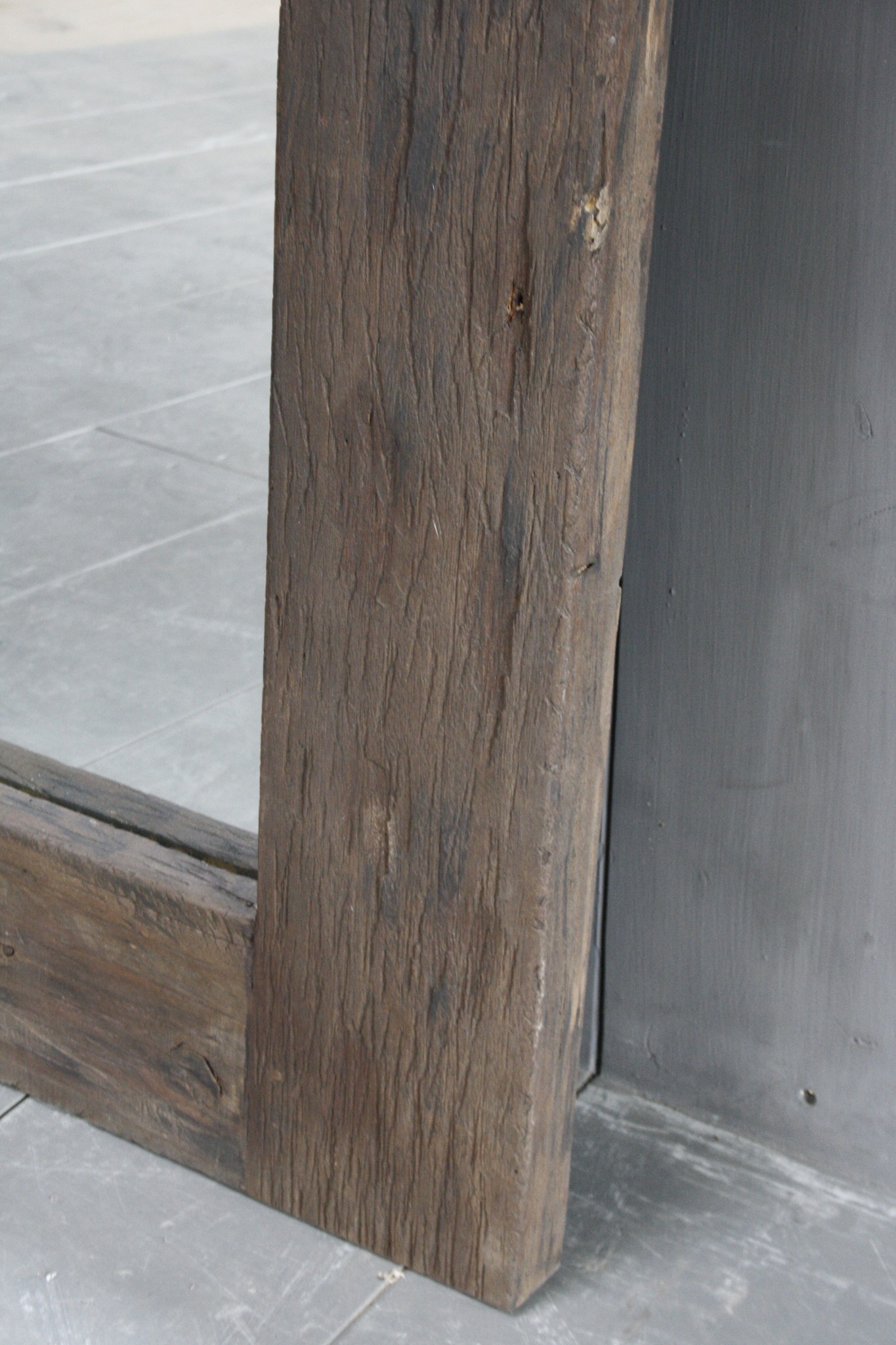 Rene Houtman Oud Houten Spiegel Roug 160x80 cm Grey