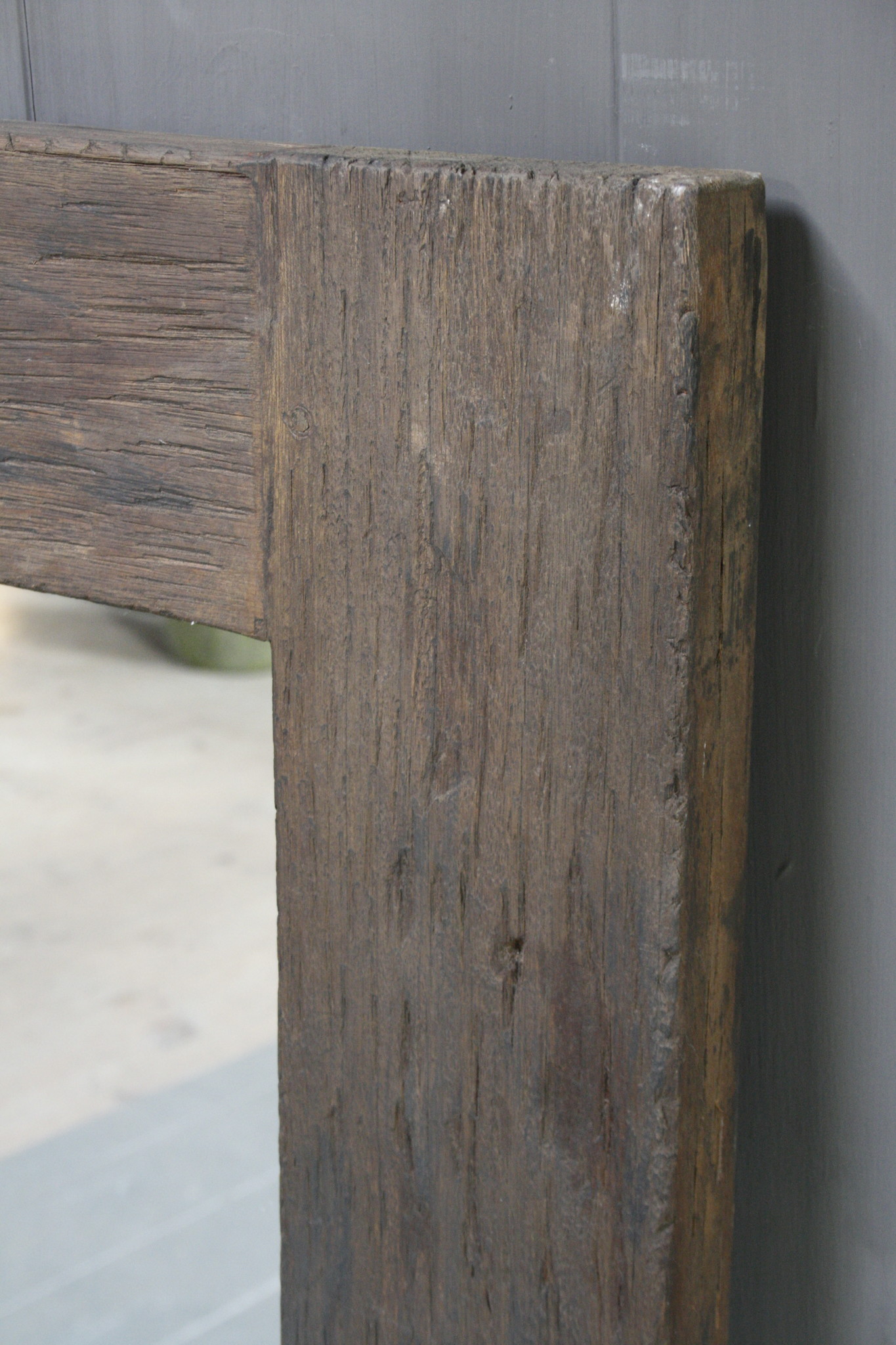 Rene Houtman Oud Houten Spiegel Roug 160x80 cm Grey