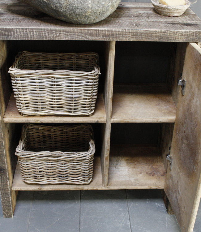 Rene Houtman Davide Badkamermeubel Wagonhout & Kaasplanken 80 cm