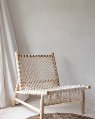 Bazar Bizar The Island Rope One Seater - Natuurlijk wit