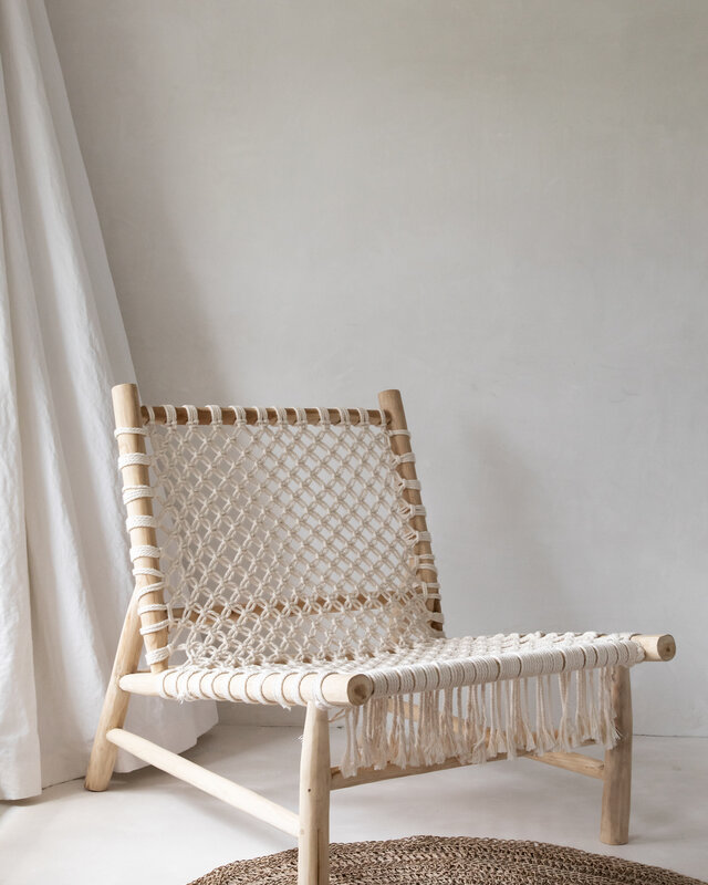 Bazar Bizar The Island Rope One Seater - Natuurlijk wit