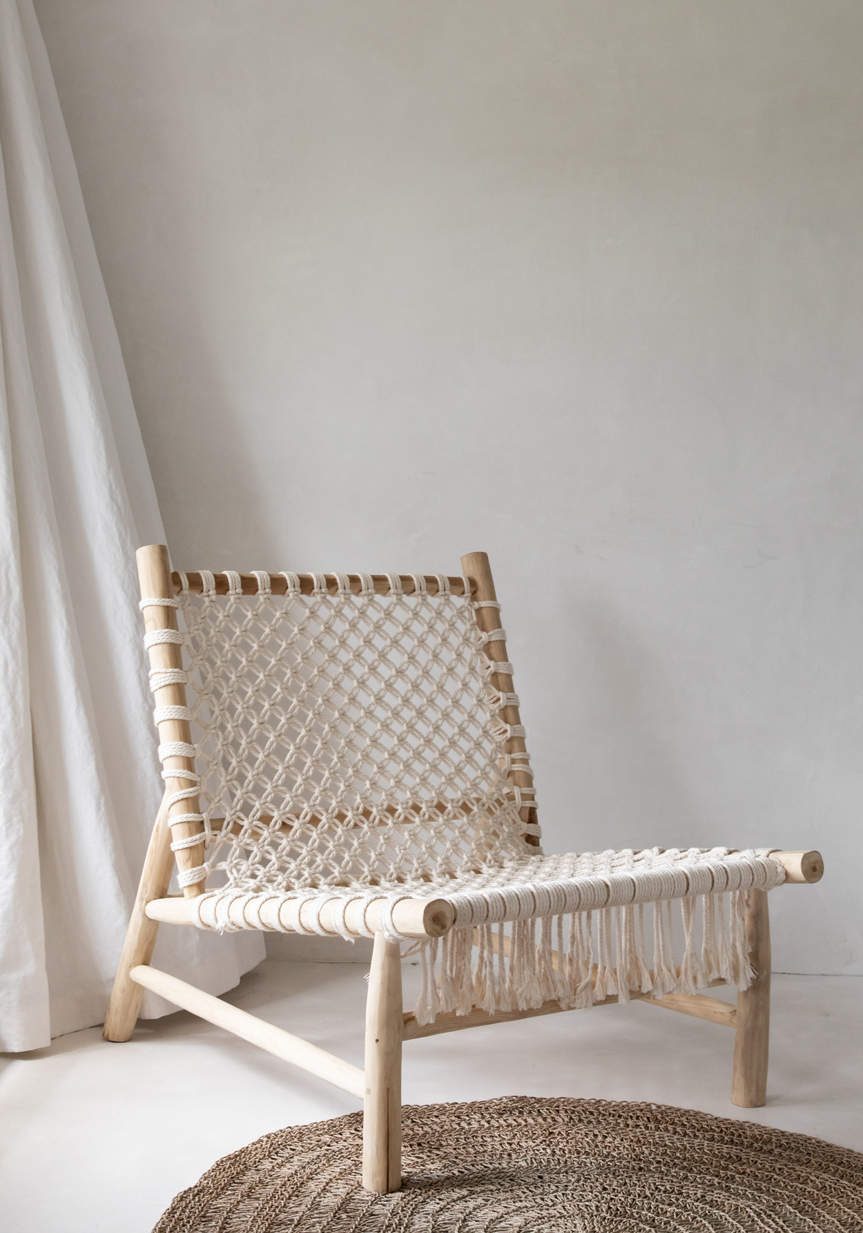 Bazar Bizar The Island Rope One Seater - Natuurlijk wit