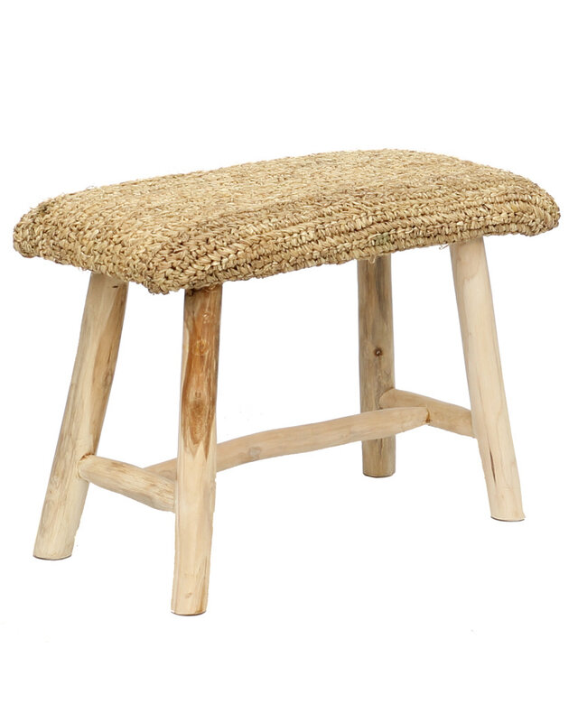 Bazar Bizar De Raffia bank - Naturel - L60 x H45 cm