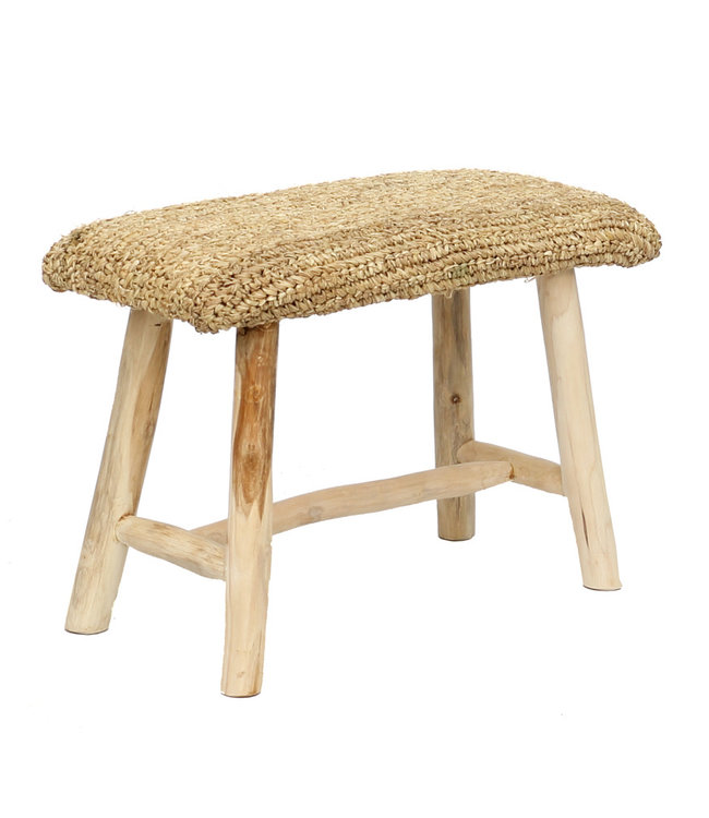 Bazar Bizar De Raffia bank - Naturel - L60 x H45 cm