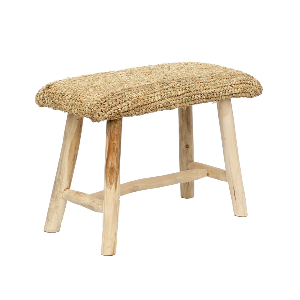 Bazar Bizar De Raffia bank - Naturel - L60 x H45 cm