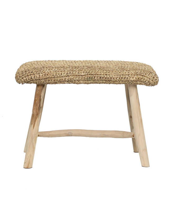 Bazar Bizar De Raffia bank - Naturel - L60 x H45 cm