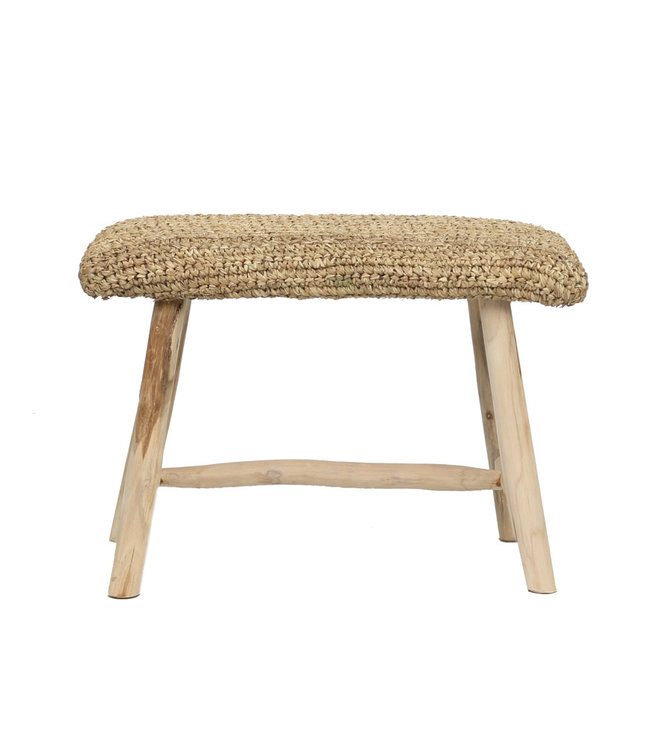 Bazar Bizar De Raffia bank - Naturel - L60 x H45 cm