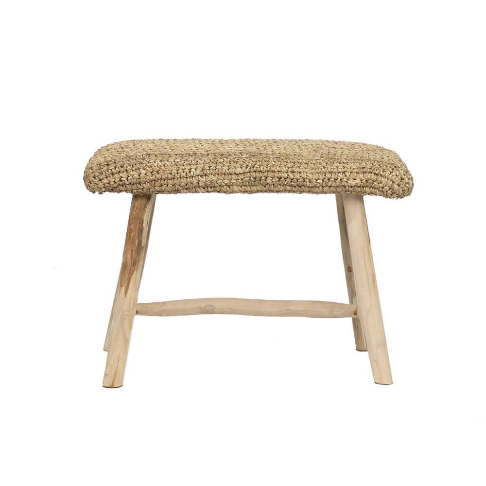 Bazar Bizar De Raffia bank - Naturel - L60 x H45 cm