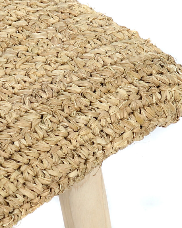 Bazar Bizar De Raffia bank - Naturel - L60 x H45 cm