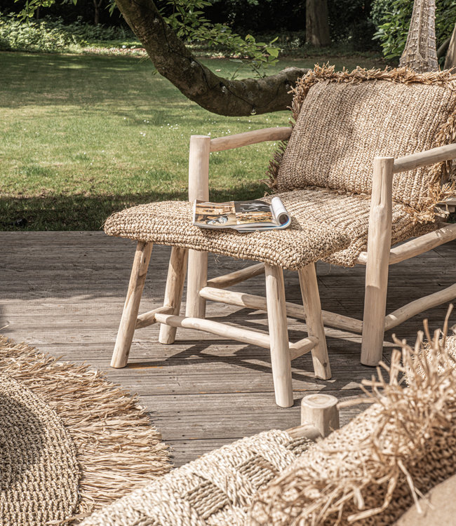 Bazar Bizar De Raffia bank - Naturel - L60 x H45 cm