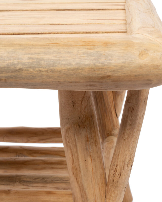 Bazar Bizar De Tulum Bijzettafel - Naturel - L50 x H45 cm